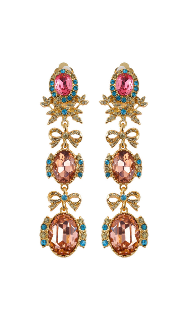 BOW RHINESTONE EARRINGS