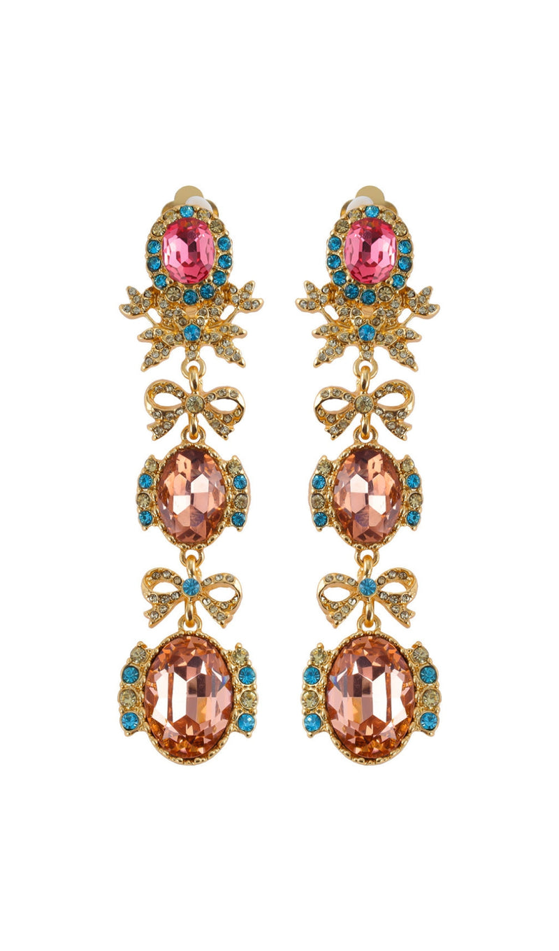 BOW RHINESTONE EARRINGS