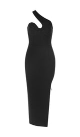 ONE SHOULDER MIDI DRESS IN BLACK Dresses styleofcb 