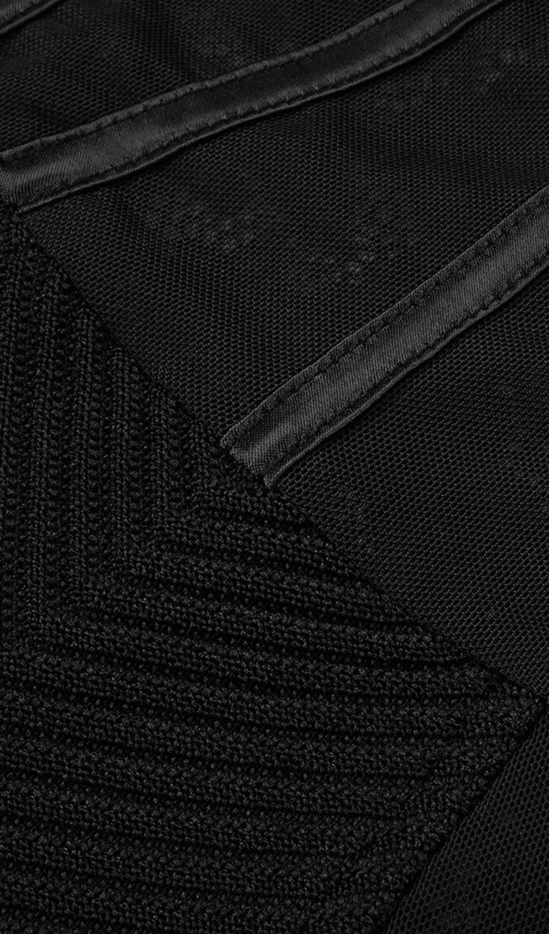 LACE LONG SLEEVE MINI DRESS IN BLACK Dresses styleofcb 