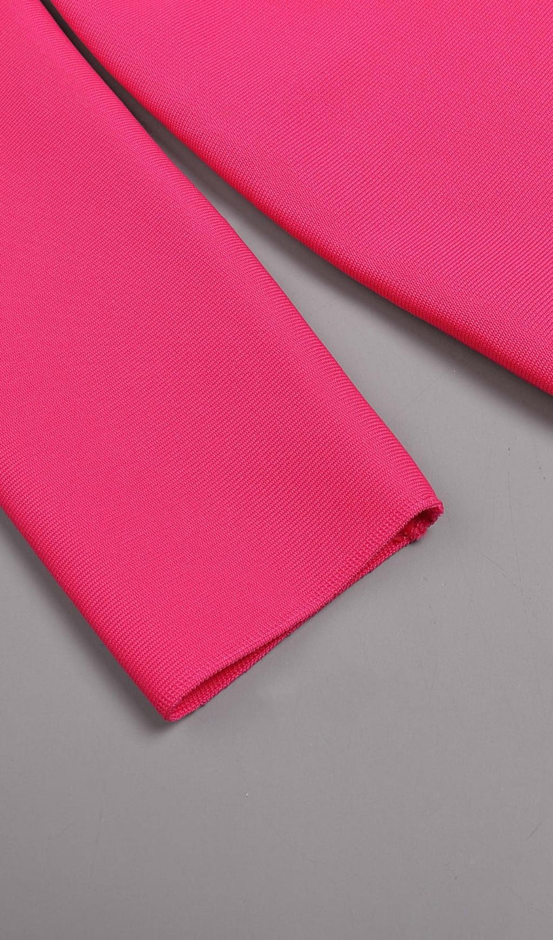 ONE SHOULDER MIDI DRESS IN PINK styleofcb 