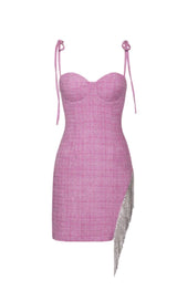 BANDAGE SLEEVELESS MINI DRESS Dresses styleofcb XS PURPLE 
