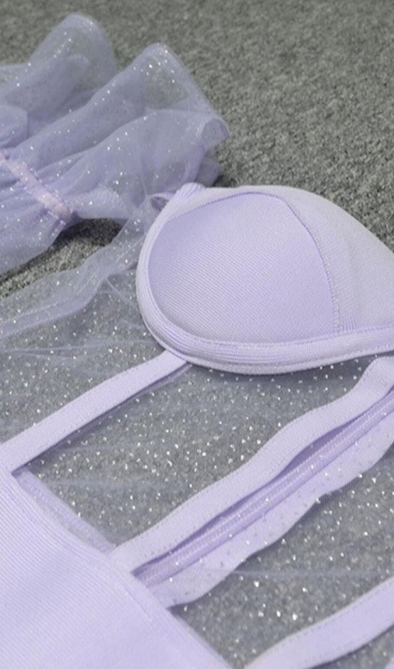 OFF SHOULDER SLIT MIDI DRESS IN PURPLE Dresses styleofcb 