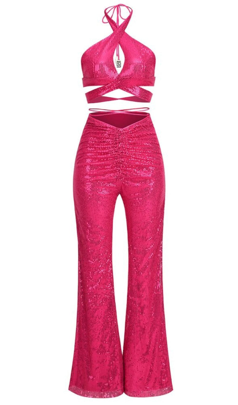 BANDAGE HOLLOW OUT SUIT IN RED DRESS styleofcb 