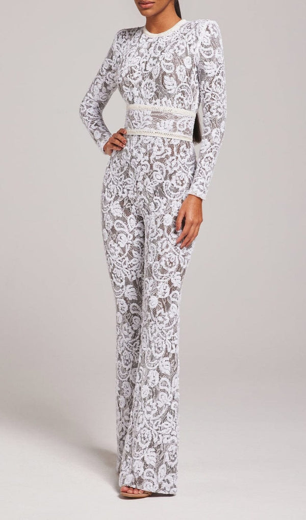 White Dark Nude Jumpsuit Jumpsuits styleofcb 