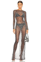 SEQUIN LACE PERSPECTIVE DRESS IN BLACK DRESS styleofcb 