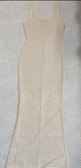 SEQUIN BODYCON MAXI DRESS IN WHITE Dresses styleofcb 
