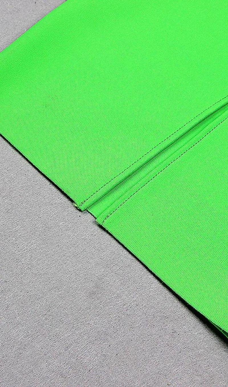 STRAPLESS BANDAGE MIDI DRESS IN GREEN Dresses styleofcb 