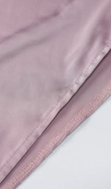 SATIN BACKLESS STRAP SPLIT HALTER MAXI DRESS IN PINK styleofcb 