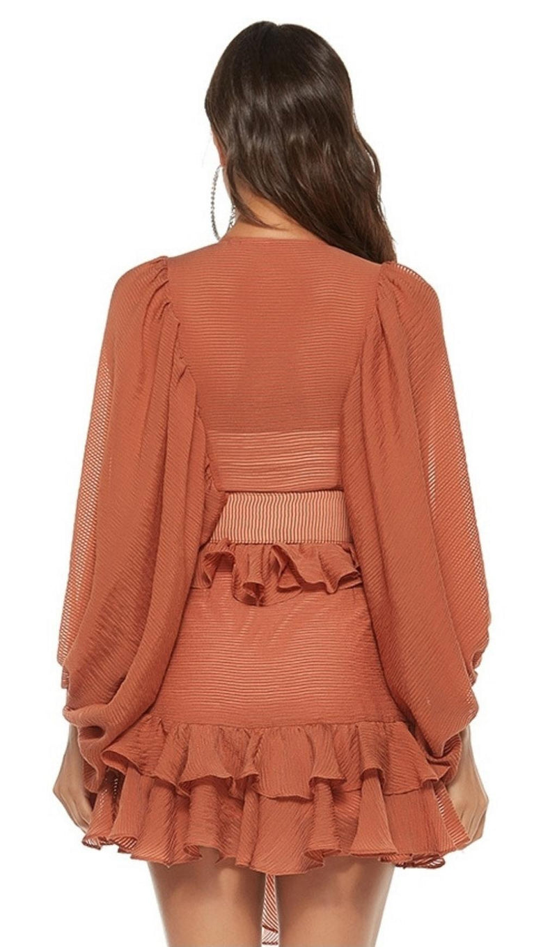 PLUNGED DRAPED MINI DRESS Dresses styleofcb 