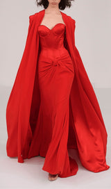 STRAPLESS CORSET TWO-PIECE DRESS IN RED DRESS styleofcb 