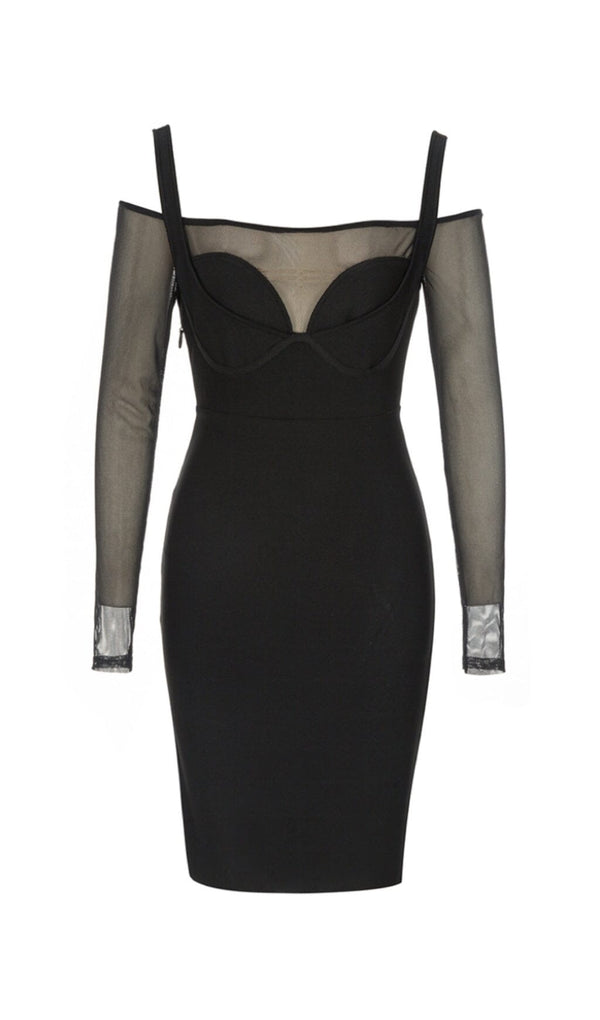 TULLE HIP WRAP DRESS IN BLACK styleofcb 