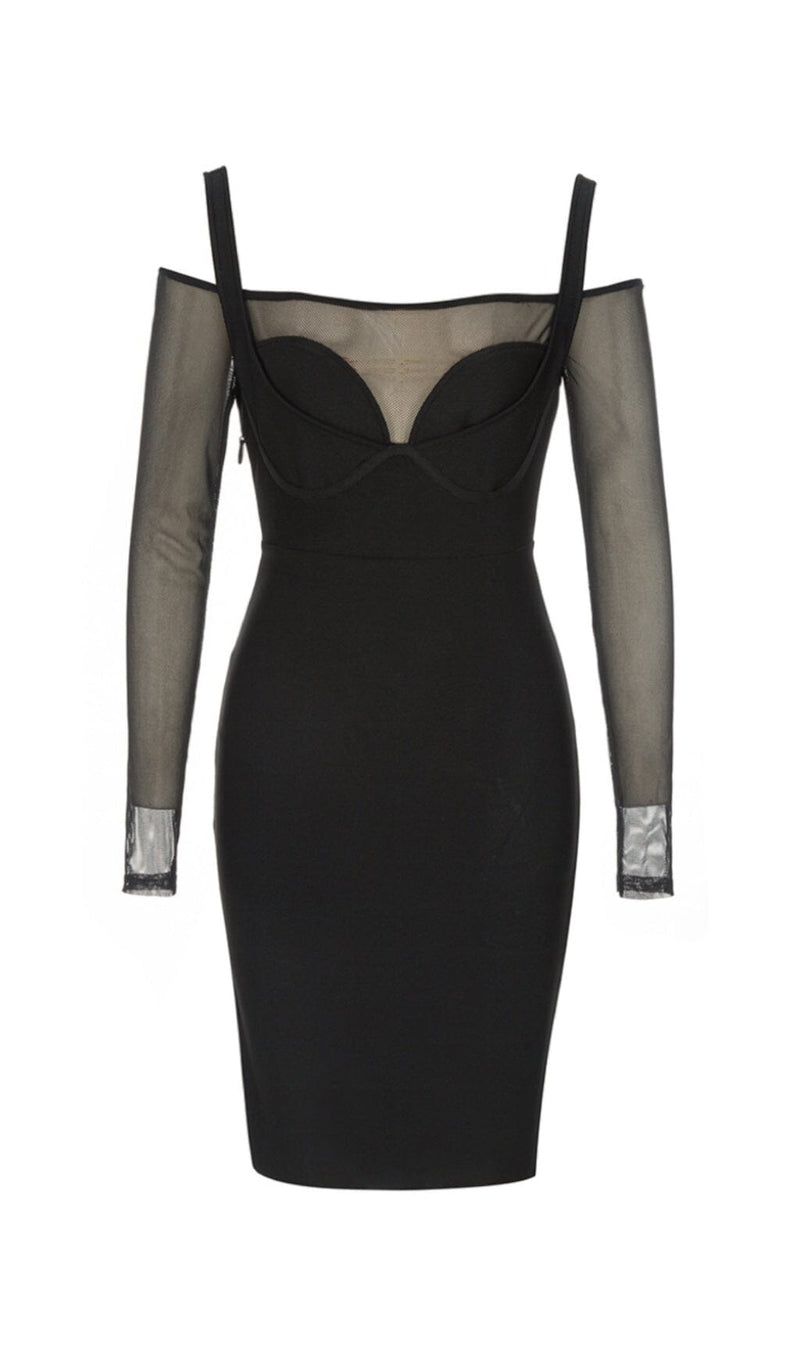 TULLE HIP WRAP DRESS IN BLACK styleofcb 