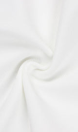 FEATHER BODYCON MAXI DRESS IN WHITE Dresses styleofcb 