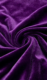 LONG SLEEVES RUCHED MINI DRESS IN PURPLE Dresses styleofcb 