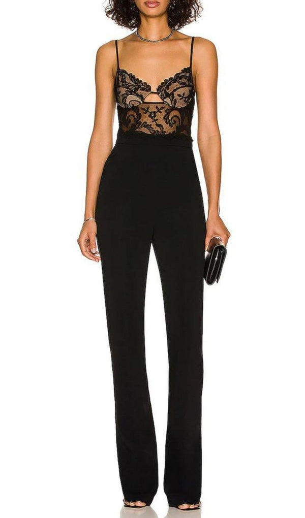 LACE BANDAGE JUMPSUIT IN BLACK styleofcb 