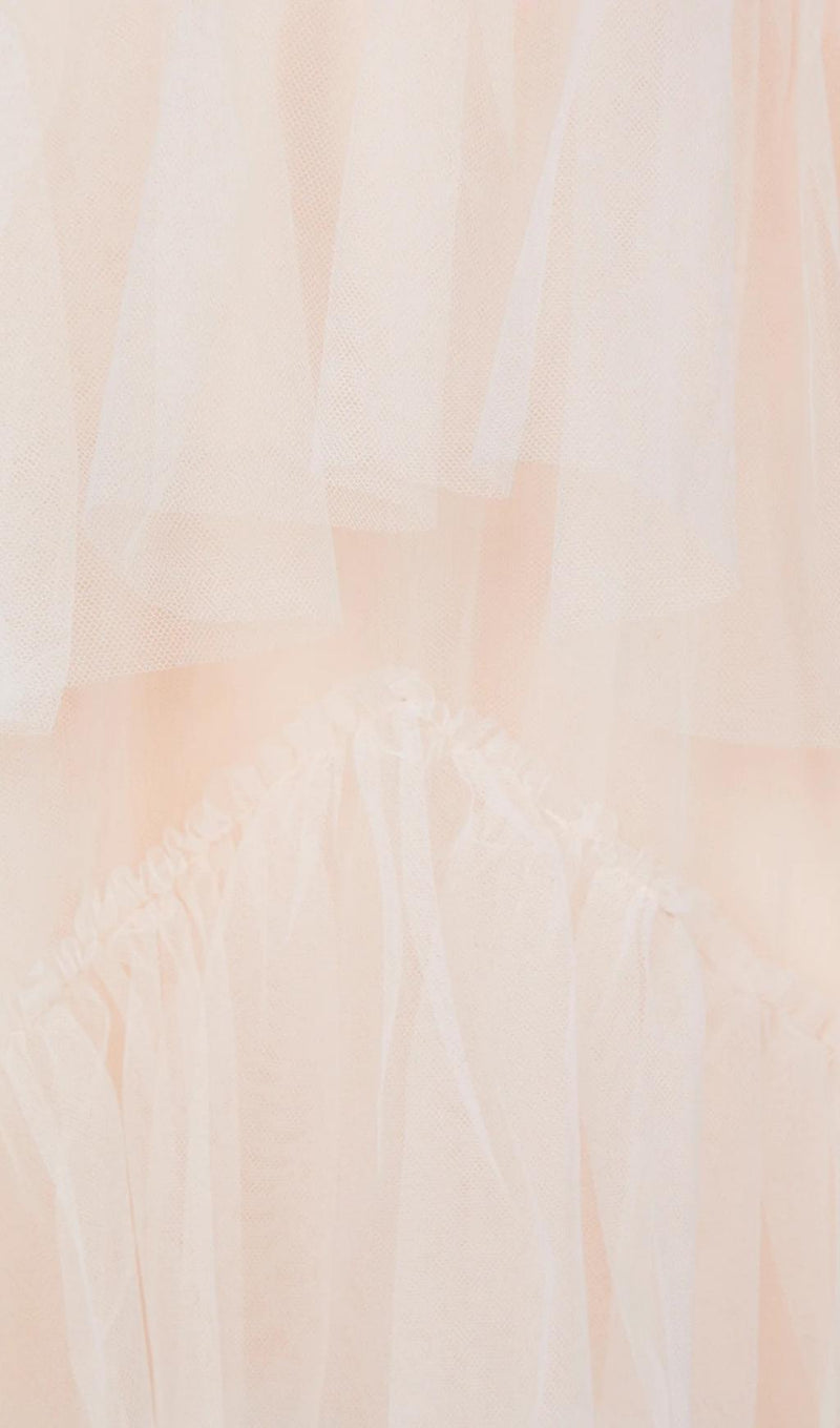 TIERED RUFFLE TULLE EVENING MAXI DRESS Dresses styleofcb 