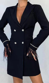 FEATHER BACKLESS SUIT MINI DRESS Dresses styleofcb 