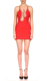 CUT OUT CRYSTAL MINI DRESS Dresses styleofcb 