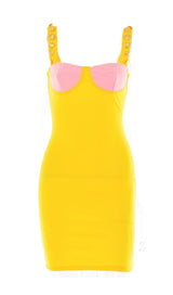 BODYCON BACKLESS IN MINI DRESS Dresses styleofcb XS YELLOW 