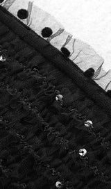 LACE BACKLESS MIDI DRESS IN BLACK Dresses styleofcb 