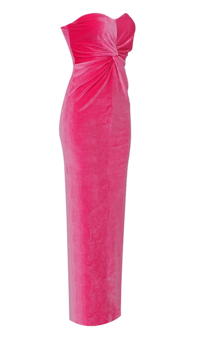 STRAPLESS MAXI DRESSES IN PINK DRESSES styleofcb 