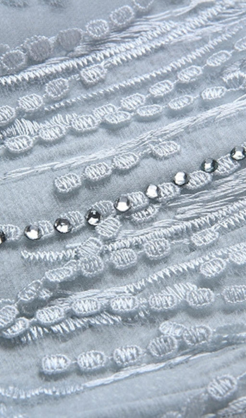 SHINY FRINGED BANDAGE MINI DRESS Dresses styleofcb 