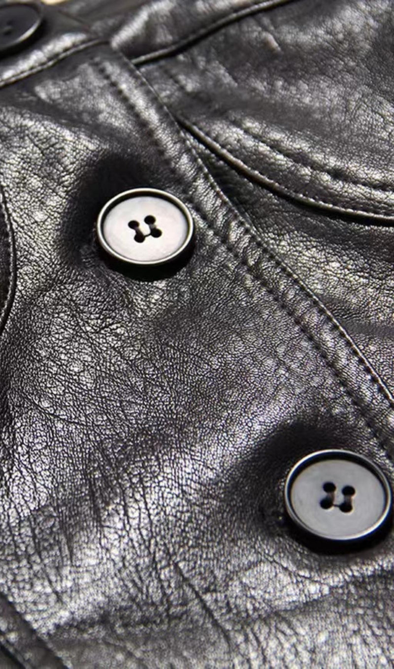LEATHER JACKET SUIT IN BLACK styleofcb 