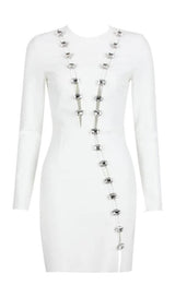 BODYCON SPLIT DRESS IN WHITE Dresses styleofcb 
