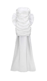 STRAPLESS BOWKNOT MINI DRESS IN WHITE Oh CICI 