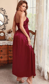BANDAGE RUCHED MAXI DRESS IN RED Dresses styleofcb 