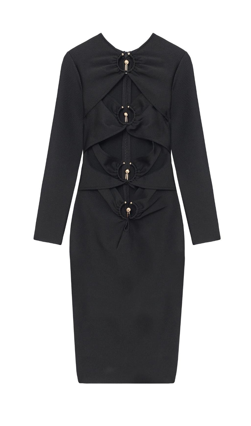 BANDAGE MIDI DRESS IN BLACK Dresses styleofcb 