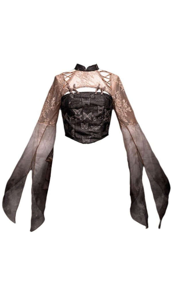 BUTTERFLY LACE LONG SLEEVE TOP sis label 