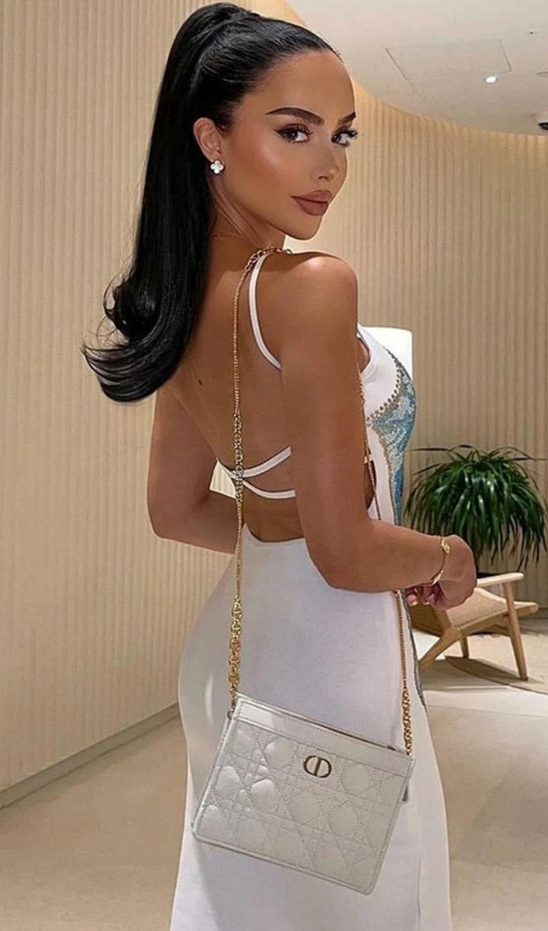 DIAMOND BANDAGE MINI DRESS IN WHITE Dresses styleofcb 
