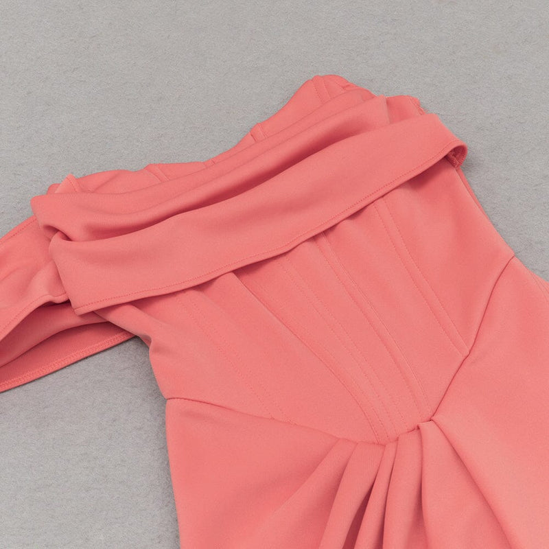 ONE SHOULDER CORSET MIDI DRESS styleofcb 