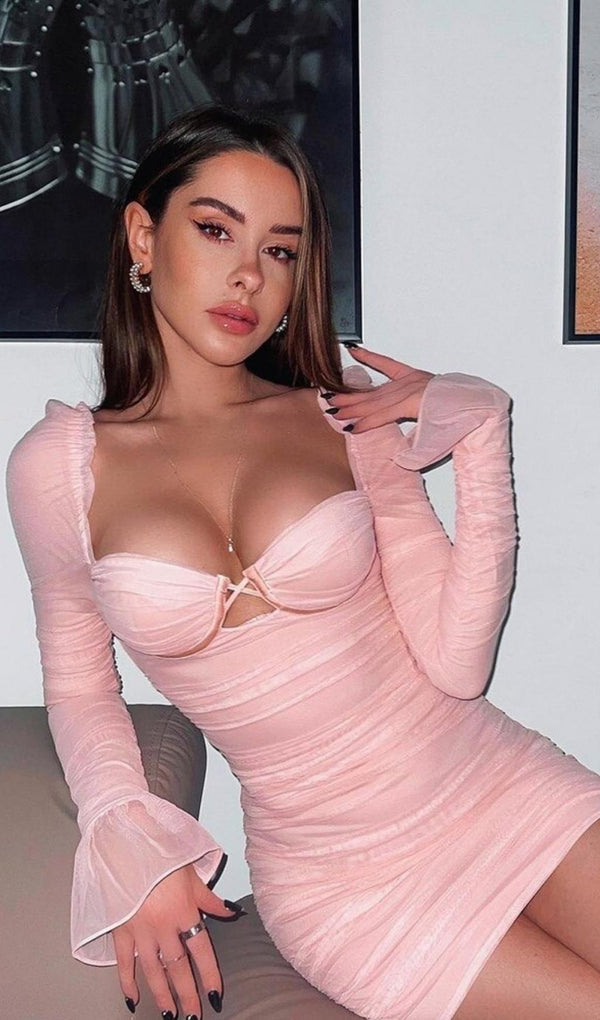 LONG SLEEVE BODYCON MINI DRESS Dresses styleofcb 
