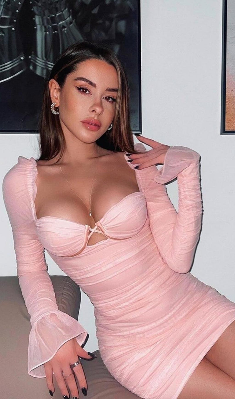 LONG SLEEVE BODYCON MINI DRESS Dresses styleofcb 