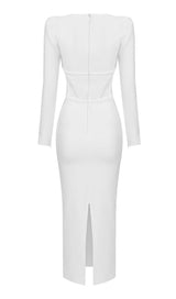 LONG SLEEVE TUBE TOP DRESS IN WHITE DREESES styleofcb 