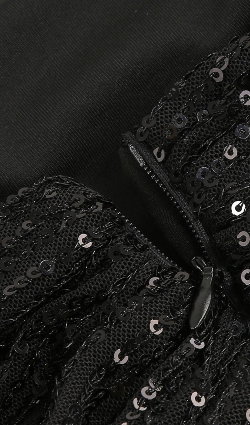 SEQUINS MINI DRESS IN BLACK Dresses styleofcb 