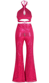 BANDAGE HOLLOW OUT SUIT IN RED DRESS styleofcb 