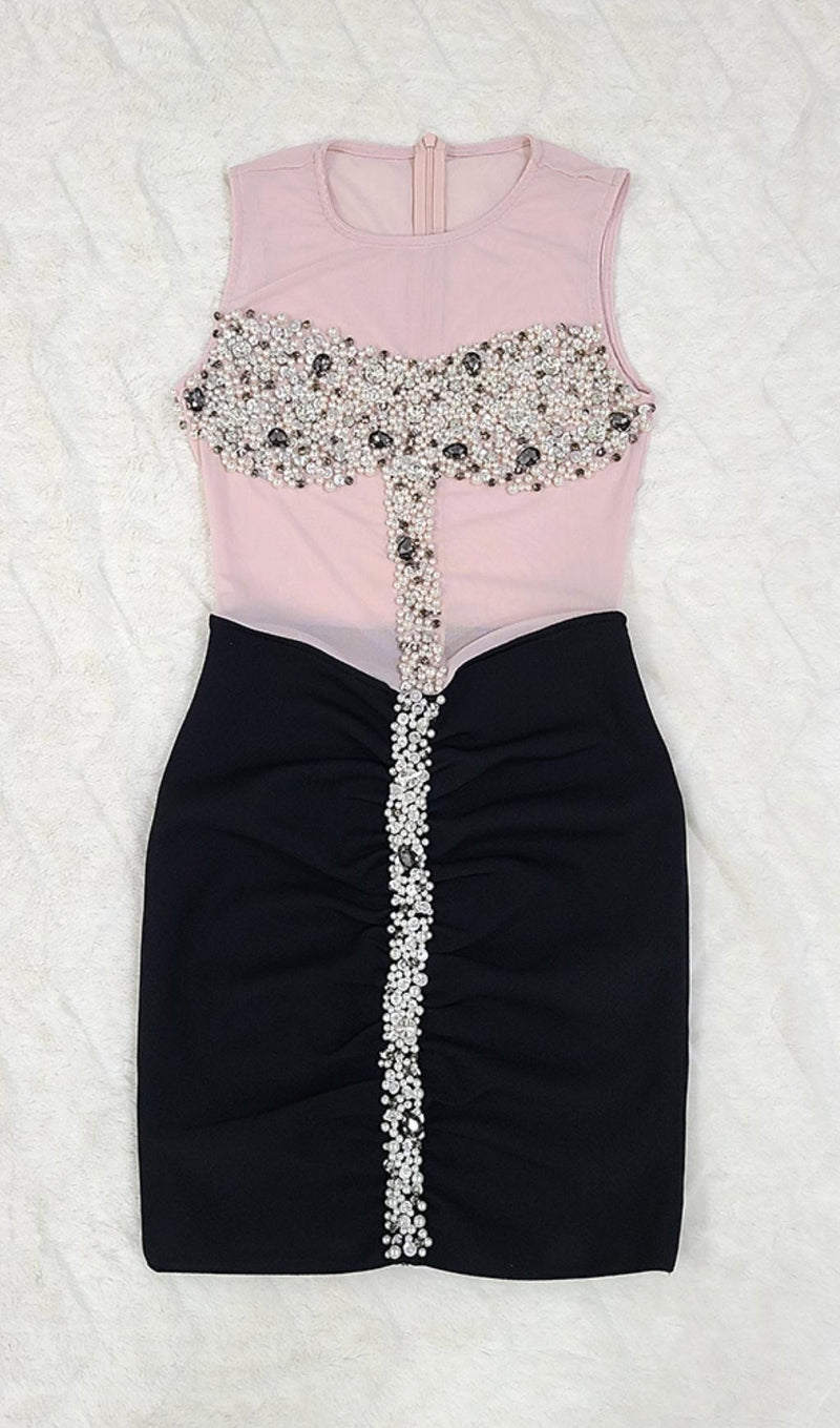 LACE CRYSTAL MIDI DRESS IN BLACK Dresses styleofcb 