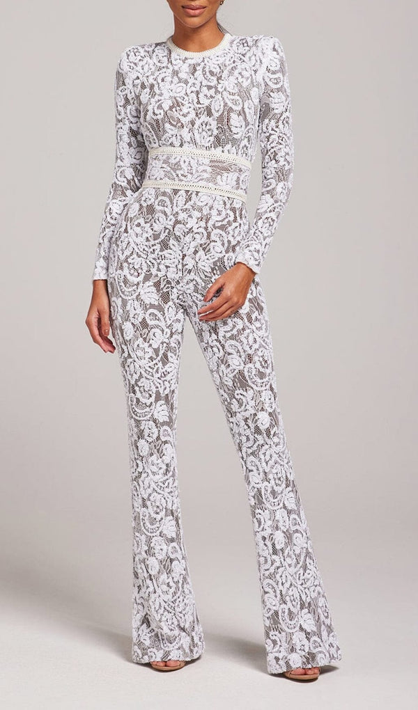 White Dark Nude Jumpsuit Jumpsuits styleofcb 