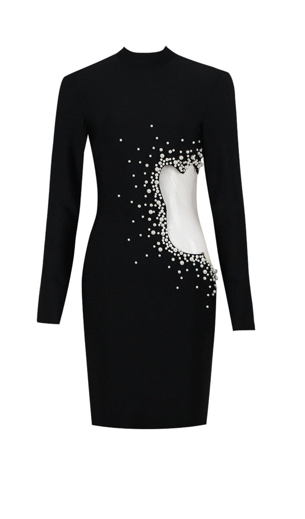 PEARL HOLLOW SEXY DRESS IN BLACK DRESSES styleofcb 