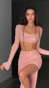 PEARL LONE SLEEVE TWO PIECE DRESS Dresses styleofcb 