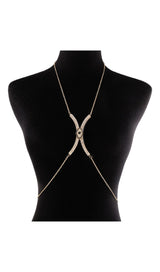 DIAMOND CHEST CHAIN IN GOLD blingmyfriend 