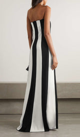 STRAPLESS STRIPED MAXI DRESS DRESS STYLE OF CB 