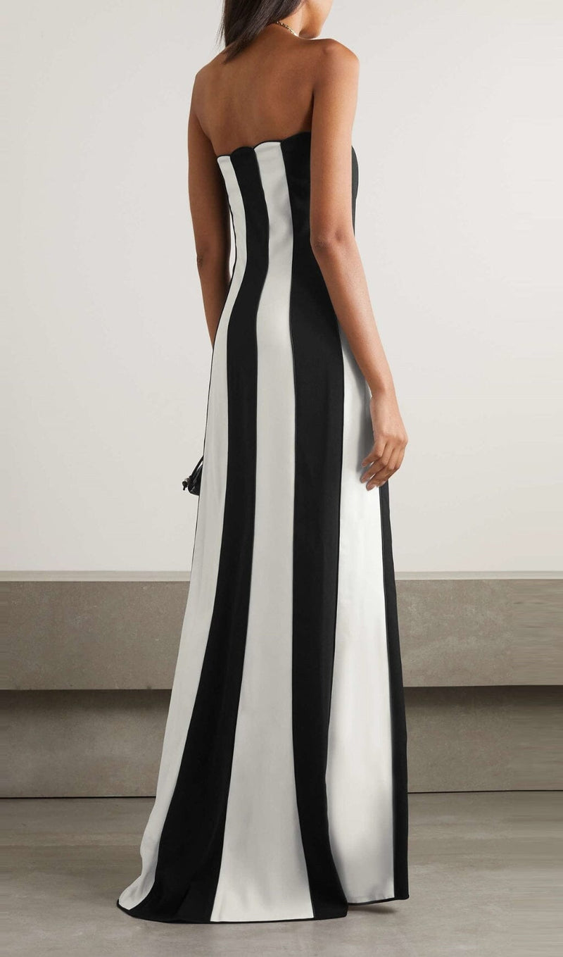 STRAPLESS STRIPED MAXI DRESS DRESS STYLE OF CB 