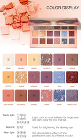 18-COLOR MATTE PEARLESCENT EARTH COLOR EYESHADOW blingmyfriend 