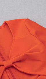 LONG SLEEVES CUT OUT MIDI DRESS IN RED Dresses styleofcb 