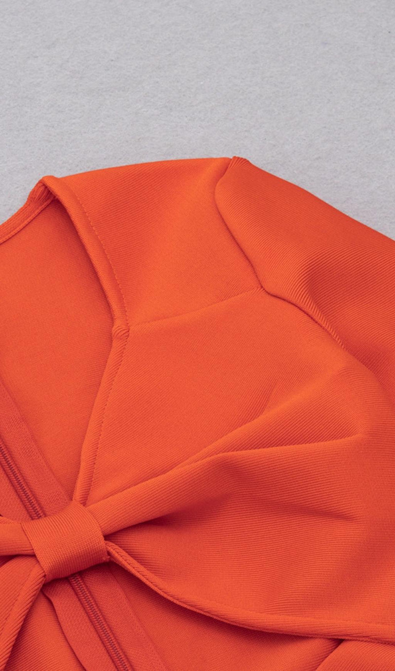 LONG SLEEVES CUT OUT MIDI DRESS IN RED Dresses styleofcb 